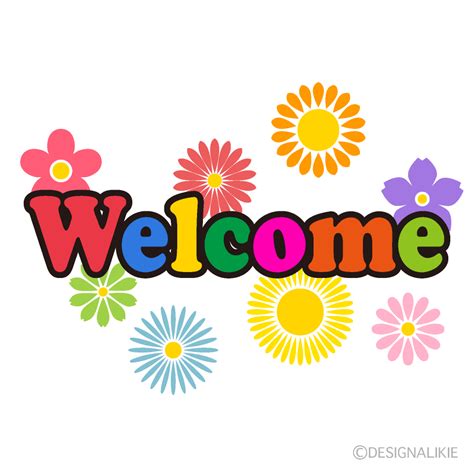 Flowers Welcome Clip Art Free PNG Image｜Illustoon