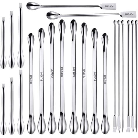 22-Piece Stainless Steel Lab Spatula Set for India | Ubuy