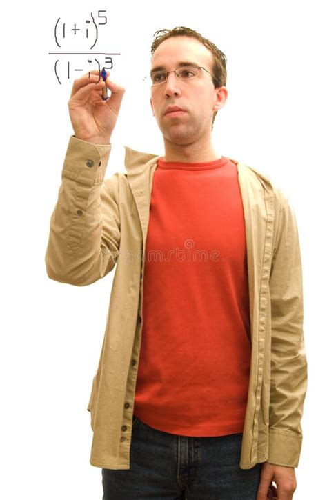 Man Doing Math stock image. Image of marker, student, numbers - 4270179