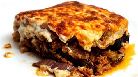 Classic Greek Moussaka with Aubergines (Eggplant)