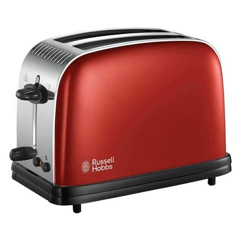 Russell Hobbs Colour Plus 2 Slice Toaster Variable Browning RED 23330 ...