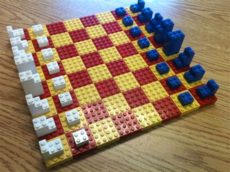 Lego Chess Board, We couldn't find the pieces to the real board so I ...