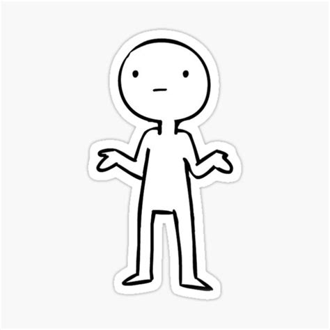 "shrugging emoji" Sticker for Sale by vibezy | Redbubble