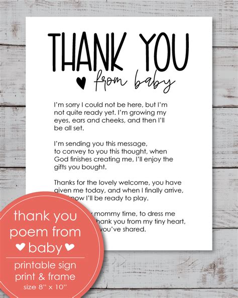 Baby Gift Thank You Card Wording : Thank you note for gifts after baby ...