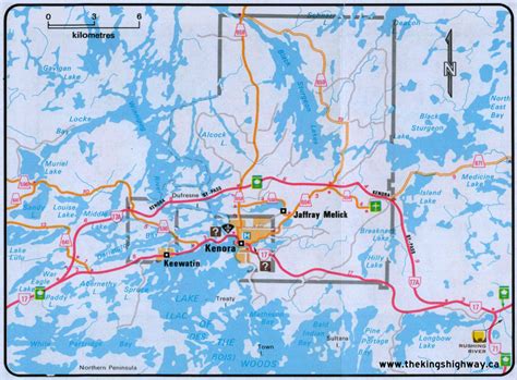 Street Map Of Kenora Ontario