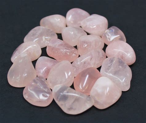 Rose Quartz Tumbled Stones: Choose 4 oz, 8 oz or 1 lb Bulk Lots ('A ...