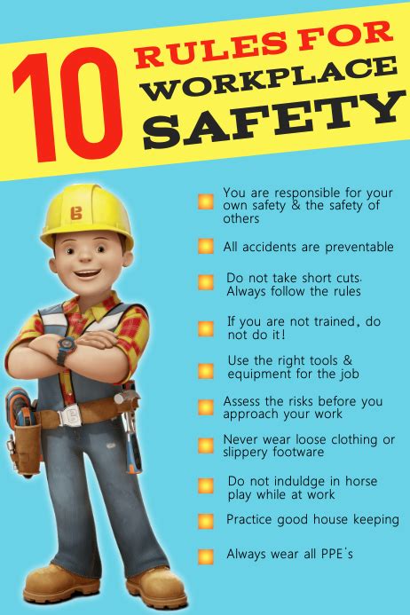 Safety Poster Design Template