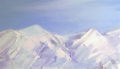 Debi Hinshaw - Oil Paintings: # 121 - Snow Covered Mountains