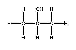 Give the structural formula for 2-propanol