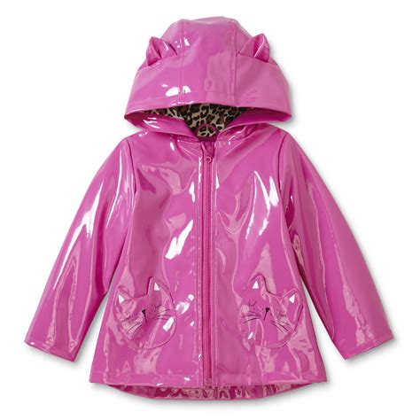 WonderKids Toddler Girl's Hooded Raincoat - Leopard Print