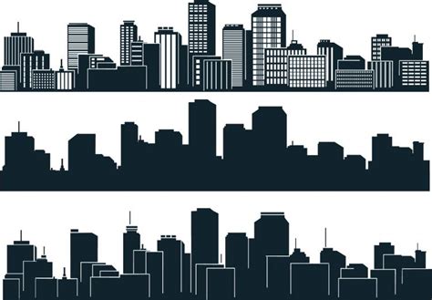 Cool vector silhouette of the city Free Vector / 4Vector