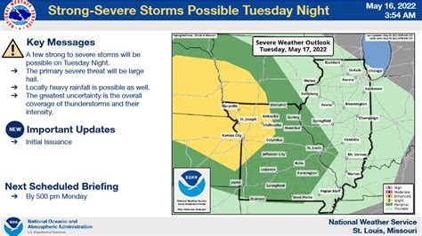 Severe weather forecast Tuesday night in Jacksonville, Illinois