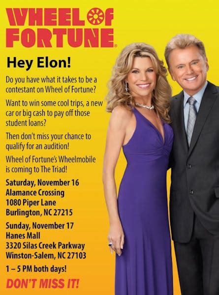 Wheel of Fortune Auditions Coming to Burlington - Elon News Network