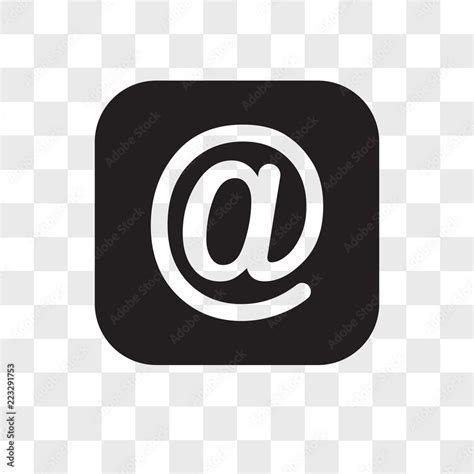 Arroba vector icon isolated on transparent background, Arroba logo ...