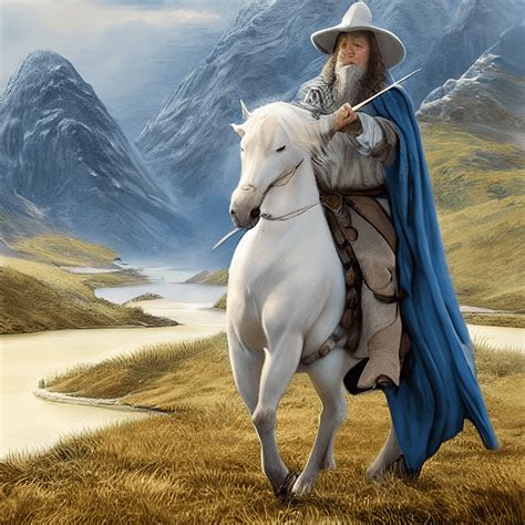 Gandalf on a White Horse · Creative Fabrica