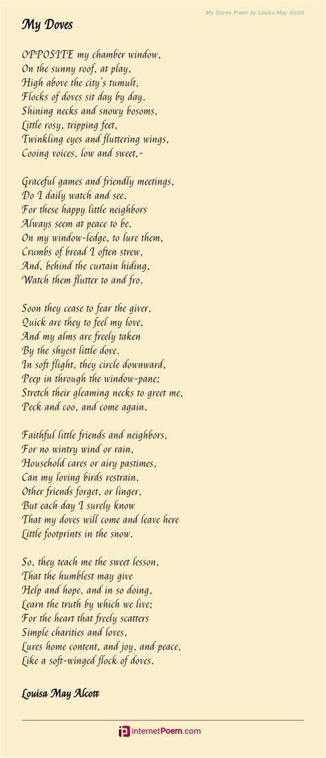 My Doves Poem by Louisa May Alcott