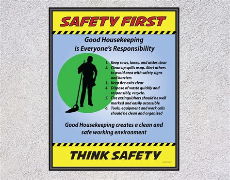 Good Housekeeping, Safety Poster Business or Office, Framed and ...