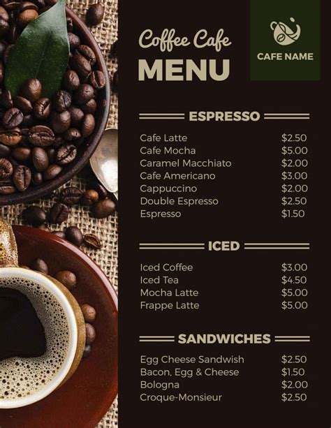 Cafe Menu Design Ideas & Examples