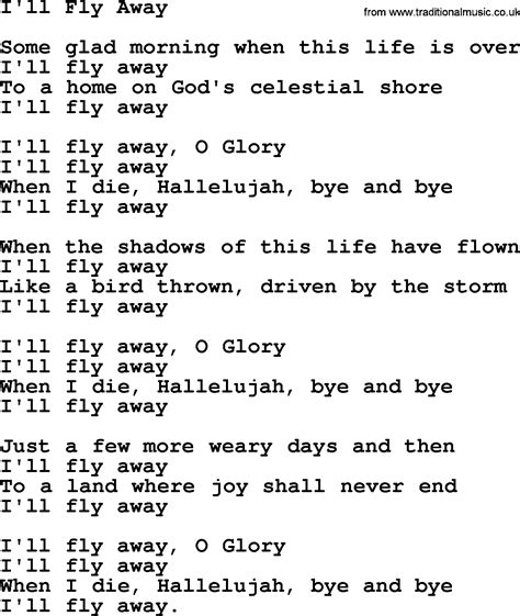 I'll Fly Away, by The Byrds - lyrics with pdf