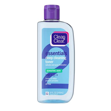 Clean & Clear Essentials Deep Cleaning Face Toner with Salicylic Acid ...