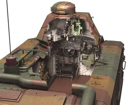 Char B1 Heavy tank Cutaway Drawing in High quality