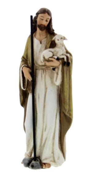 Jesus the Good Shepherd Statue 4"