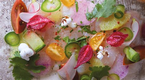 Fish Crudo with Hat Trick Gin Marinade | Edible Charleston