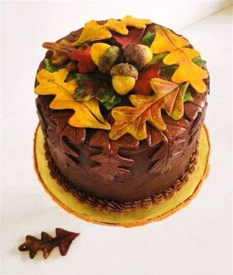 Autumn Leaves, Fall Birthday Cake - CakeCentral.com