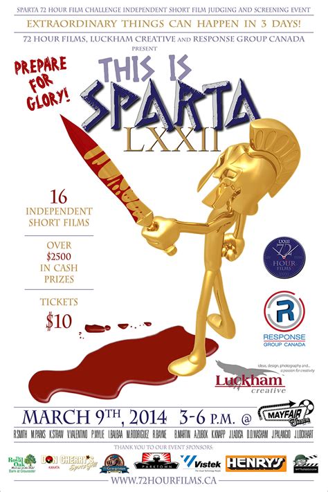 SPARTA Screening Posters - Luckham Creative | ideas, design ...