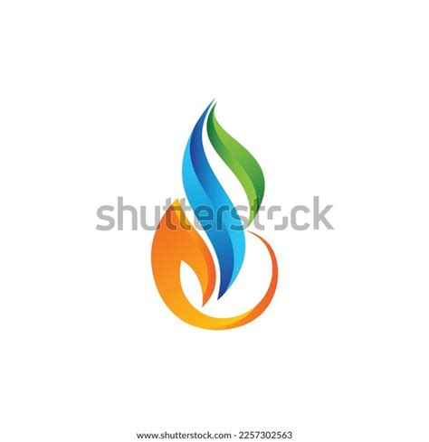 Fire Water Logo Element Symbol Fire Stock Vector (Royalty Free ...