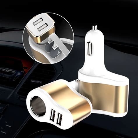 Universal Car Charger Cigarette Lighter Adapter Dual USB Car Charger 1A ...