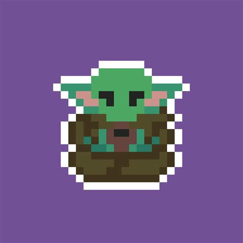 baby yoda pixel art grid Baby yoda pixel art grid in 2020 - Pixel Art Grid