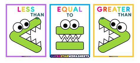 Greater Than Sign Less Than Sign Superstar Worksheets, 47% OFF