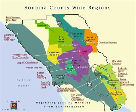 Sonoma County Wine Map - Living Room Design 2020