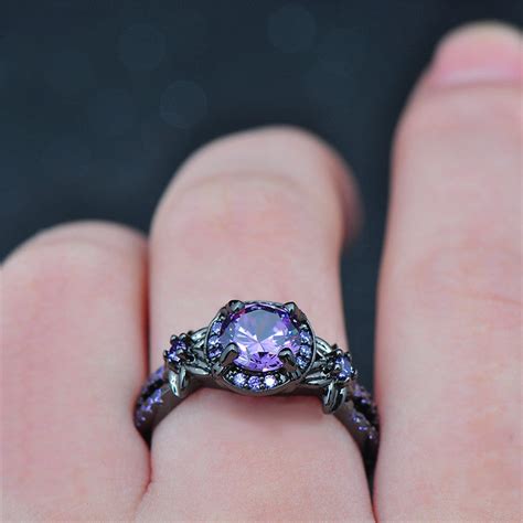 Charming Stone Purple Zirconia Ring – Introvert Palace