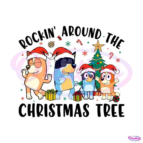 Bluey Rockin Around The Christmas Tree SVG Download