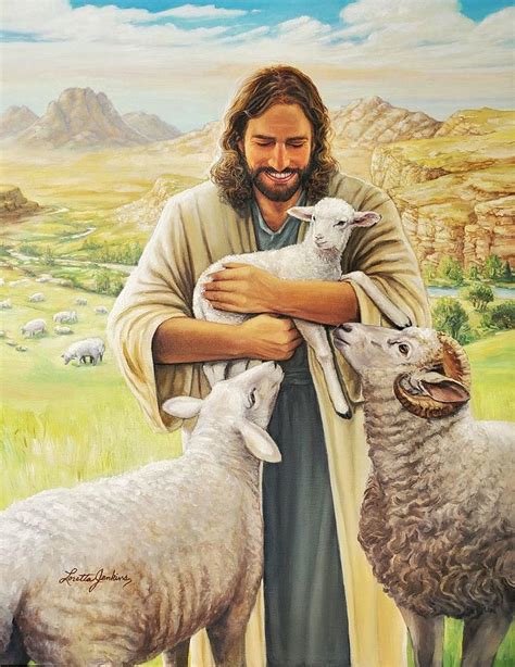 The Good Shepherd Painting by Loretta Jenkins