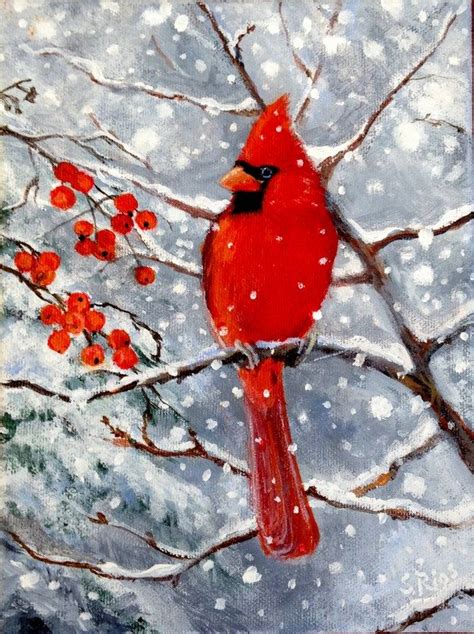 Cardinal Red Cardinal Print Cardinal in Snow Red Bird Bird - Etsy ...