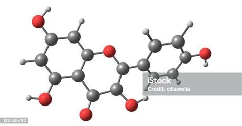 Kaempferol Molecular Structure Isolated On White Stock Photo - Download ...