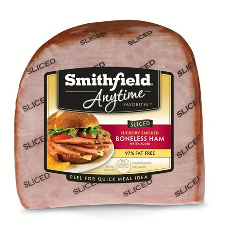 Smithfield Anytime Favorites Hickory Smoked Quarter Sliced Ham, Water ...