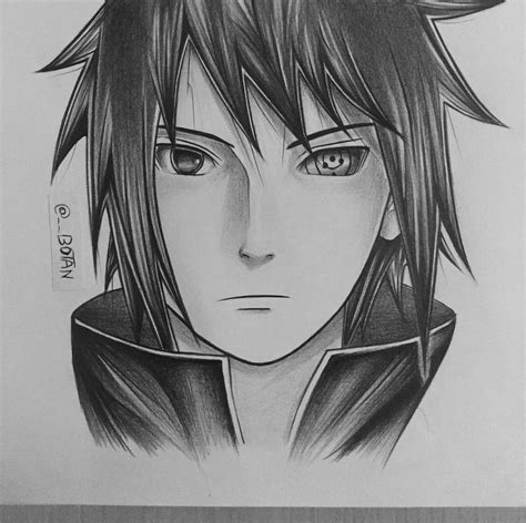 Sasuke Uchiha Face Drawing - Drawing Skill