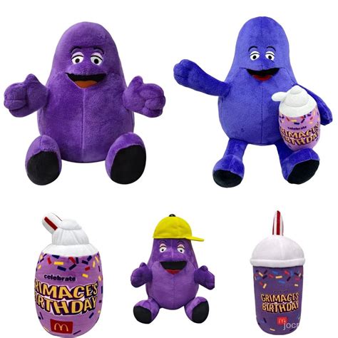 Grimace Birthday Grimace Plush Toy Grimace Shake Plush Color Doll Game ...