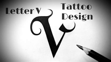 Alphabet V Tattoo Designs