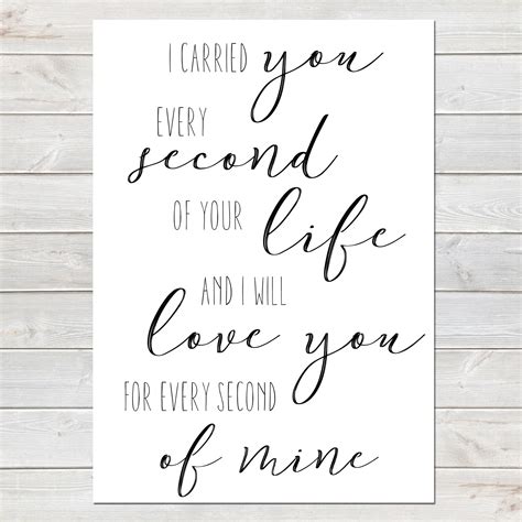 I Carried You Quote, Baby Loss Remembrance Bereavement Print – The ...