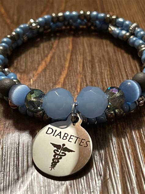 Diabetes awareness beaded bracelet | Etsy