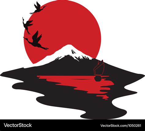 Miniature symbolizing japan Royalty Free Vector Image