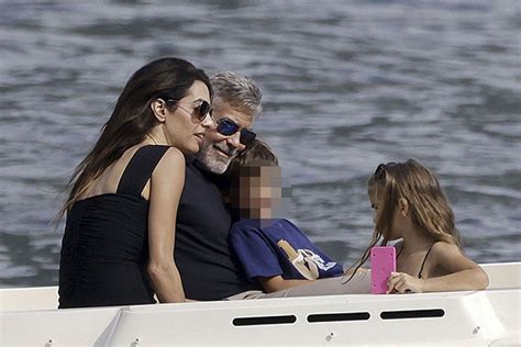 George Clooney, Wife, Amal, & Their Twins Enjoy Boat Ride: Photos ...