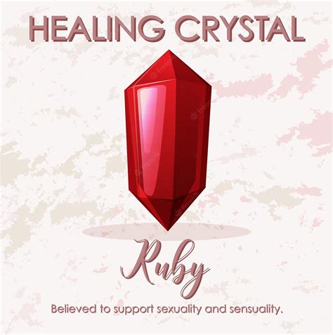 Premium Vector | Ruby gemstone with text