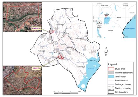 Map of Kampala city showing the study areas | Download Scientific Diagram