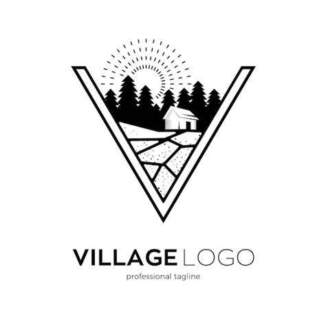 Premium Vector | Village logo design